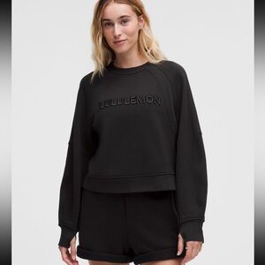 EXCELLENT USED Lululemon Scuba Oversized Pullover Wordmark, size XL/XXL, black